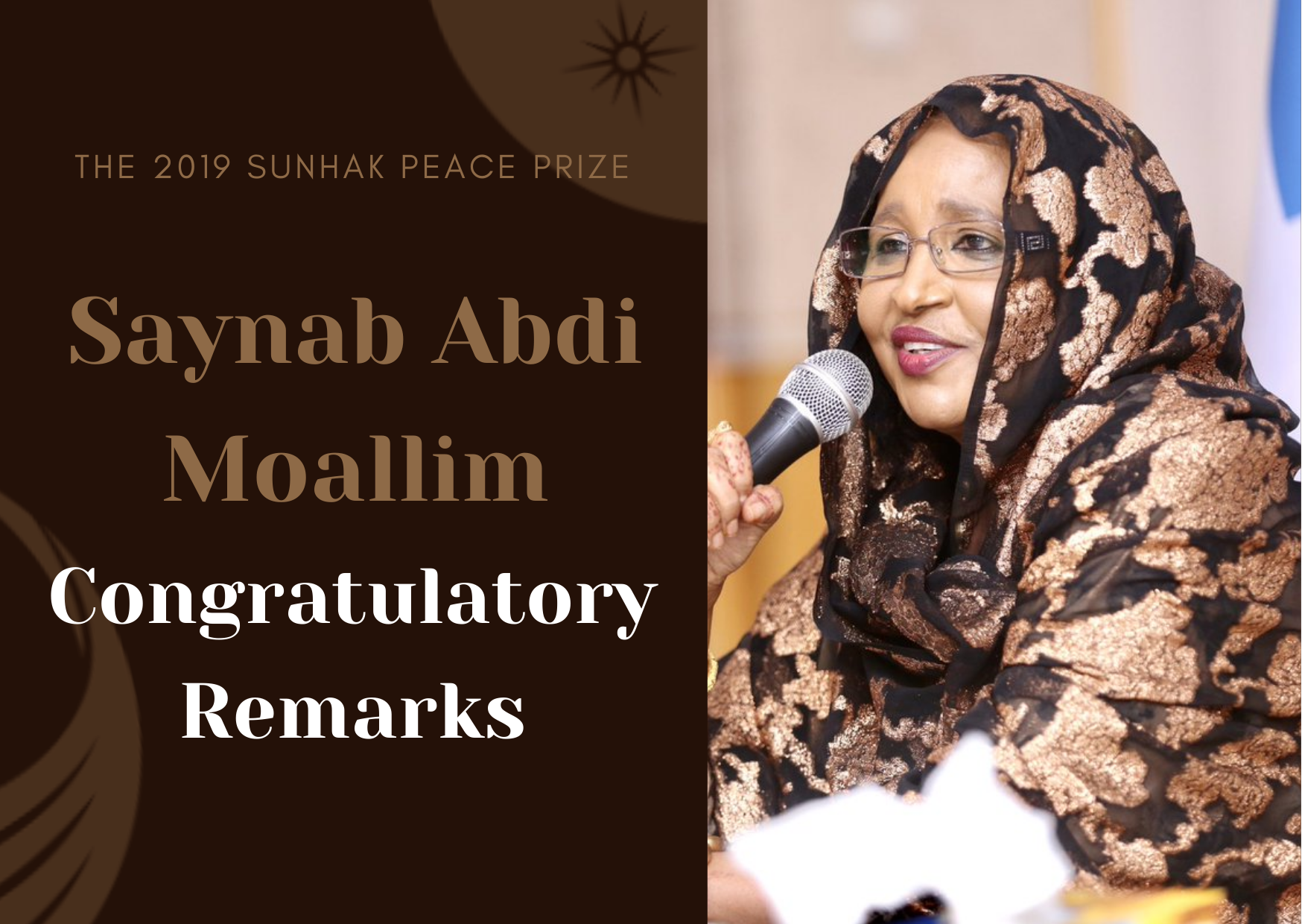 2019 Laureate Award Ceremony Congratulatory Remarks - H.E. Saynab Abdi Moallim 썸네일