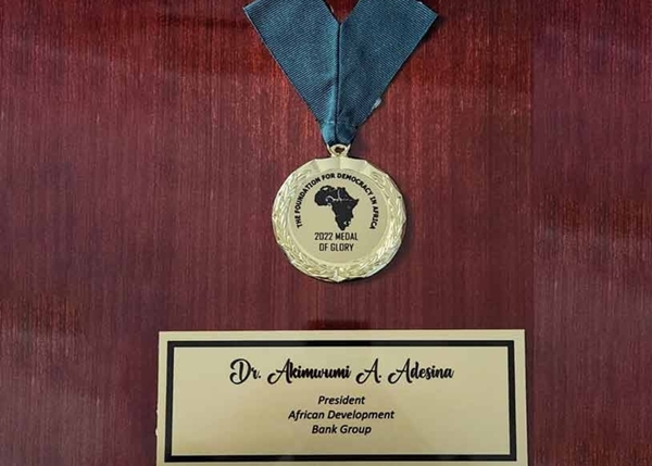 U.S.-based Foundation for Democracy awards African Development Bank’s Akinwumi Adesina for exemplary leadership 이미지