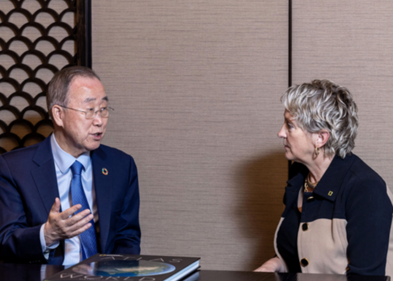 National Geographic Society CEO, Ban Ki-moon explore ways to save planet 이미지